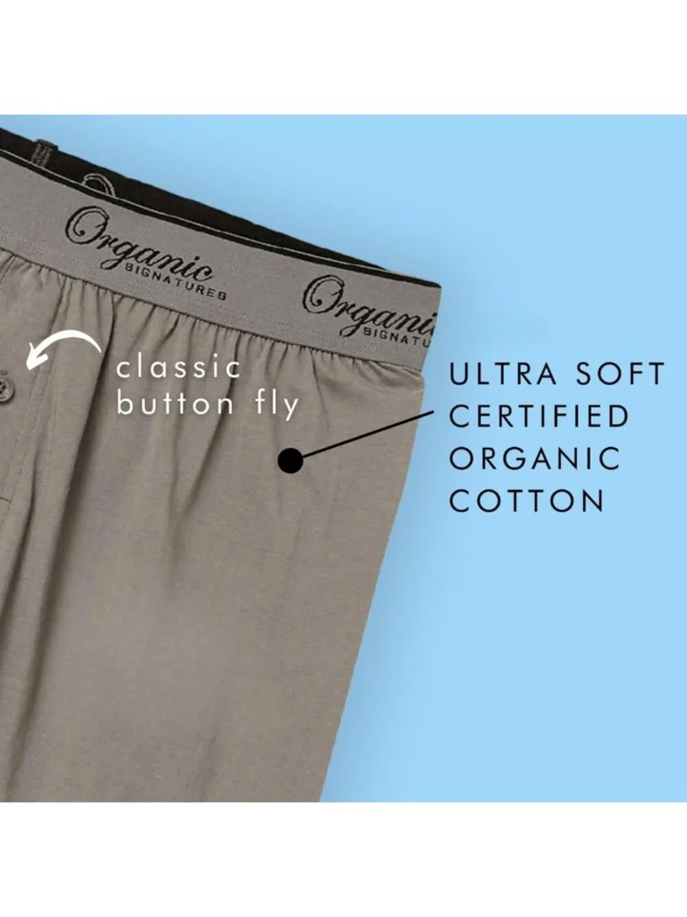 Soft Organic Cotton Boxers | 100% Natural Fabric | Premium Quality & Breathable